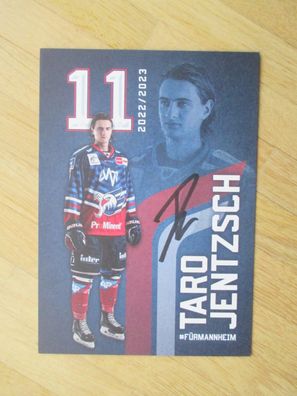 Eishockey Bundesliga Adler Mannheim Saison 22/23 Taro Jentzsch - hands. Autogramm!!