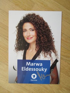 MDR Das Erste Brisant Fernsehmoderatorin Marwa Eldessouky - handsigniertes Autogramm
