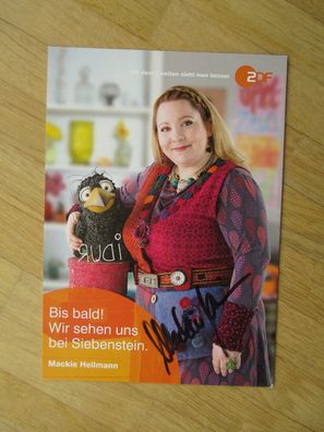 ZDF Siebenstein Schauspielerin Mackie Heilmann - handsigniertes Autogramm!!!