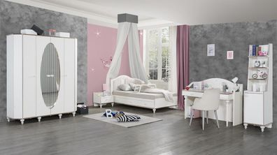 Schlafzimmer Set 5tlg. Bett Nachttisch Schreibtisch Kinderbett Möbel