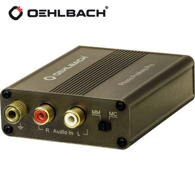 Oehlbach Phono Preamp Pro Vorverstärker für Plattenspieler Phono Vorverstärker