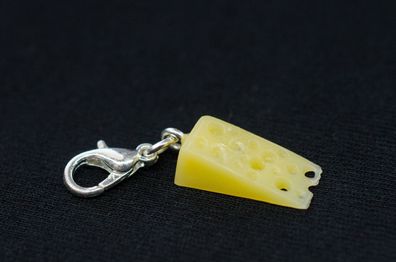 Käse Charm Anhänger Bettelarmband Miniblings Charms Cheese Käsestück Essen Maus