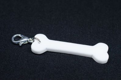 Knochen Charm Anhänger Bettelarmband Miniblings Hundeknochen Hund Dog Acrylglas
