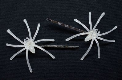 2er Set Spinne Haarklammer Miniblings Haarspange Spinnen Halloween Leuchtend