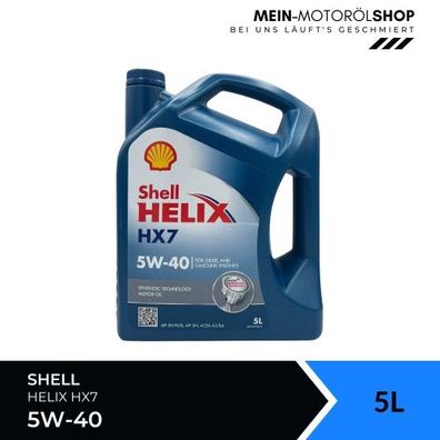 Shell Helix HX7 5W-40 5 Liter