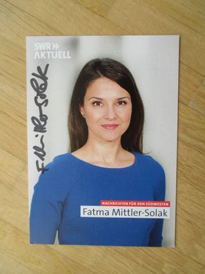 SWR ARD Buffet Fernsehmoderatorin Fatma Mittler-Solak - handsigniertes Autogramm!!