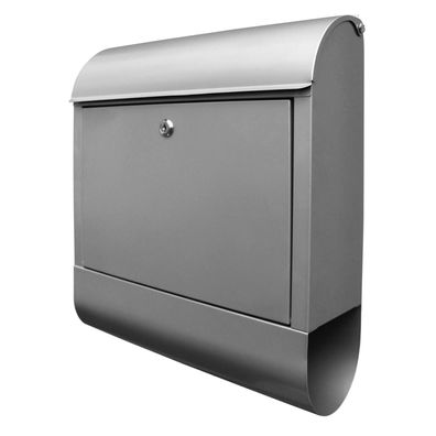 banjado® Großer Stahl Briefkasten mit Zeitungsfach verschiedenen Farben