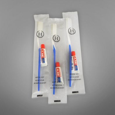 Hotel Zahnpflegeset , Einweg Zahnbürsten mit 5g Zahnpasta , Dental kit - 100 Stk