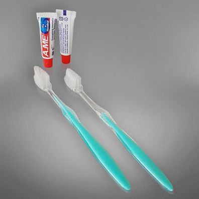Hotel Zahnpflegeset , Einweg Zahnbürsten mit 6g Zahnpasta , Dental kit - 100 Stk