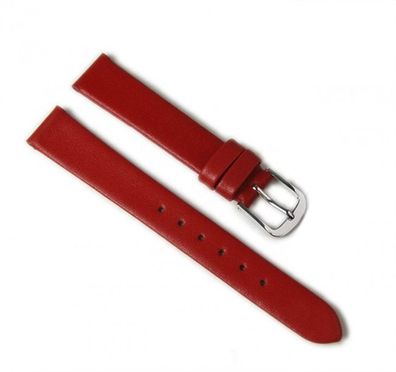 Eulit Dolly Uhrenarmband Kalbleder rot seidenmatt rembordiert Verlauf