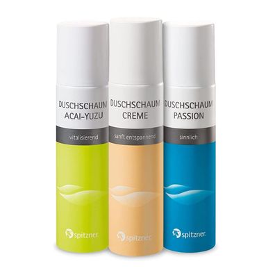 Spitzner Duschschaum Set Wohlfühlen 3x 150 ml Wellness-Dusche sanft hautverträglich