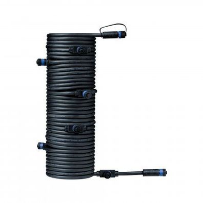 Paulmann No. 93931 Plug&Shine Connector IP68 15m Schwarz, sieben Anschlüsse