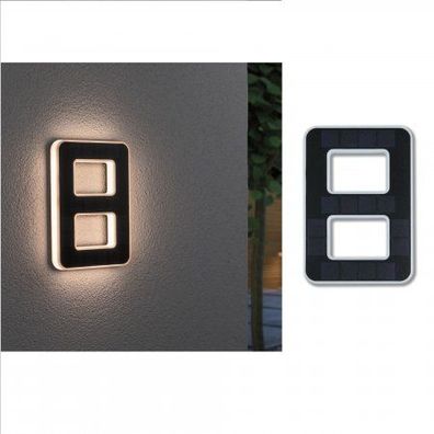 Paulmann No. 79849 Outdoor Solar Hausnummern 8 IP44 3000K Akku wechselbar