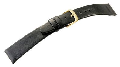Uhrenarmband Clip Leder schwarz Kurze Länge Eulit 23364G