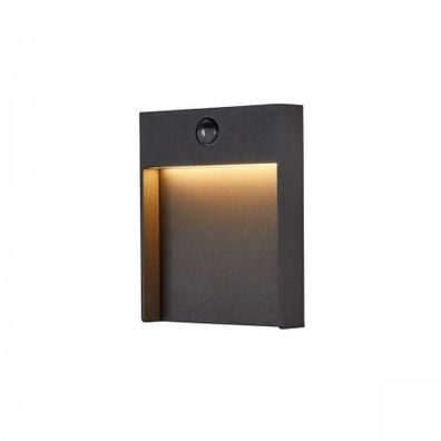 SLV Leuchte 1002954 FLATT SENSOR Outdoor LED Wandaufbauleuchte 3000K IP65 anthrazit