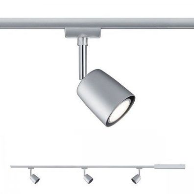 Paulmann No. 95462 URail Set Cover Chrom matt ohne Leuchtmittel, max. 10W GU10