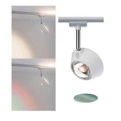 Paulmann No. 94979 URail LED Spot Sabik 13 Watt Chrom matt, Weiß matt dimmbar