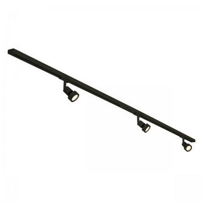SLV No. 143190 1-Phasen Hochvolt-Set 3-flammig schwarz 3 x PURI und LED Leuchtmittel