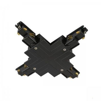 SLV 1006535 S-Track 3-Phasen Einbauschiene X-Verbinder schwarz DALI