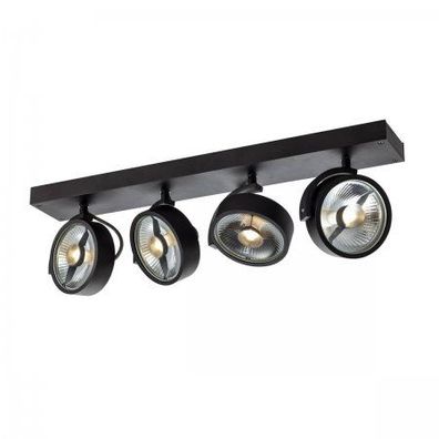 SLV No. 1002023 KALU CW Indoor Wand- und Deckenaufbauleuchte quad QPAR111 schwarz 4x7