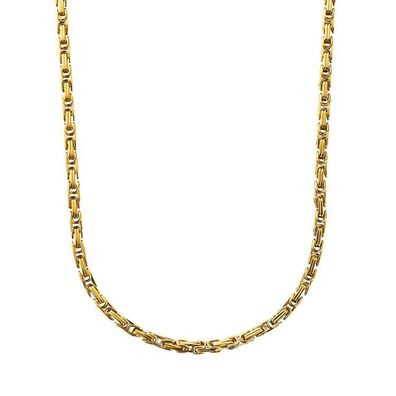 Halskette 53 - Stahl Gold - Königskette