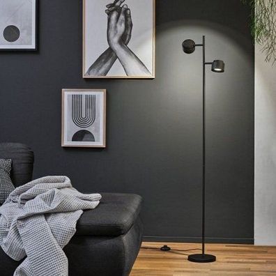 Paulmann 79775 LED Stehleuchte Puric Pane 2700K Schwarz dimmbar 145cm