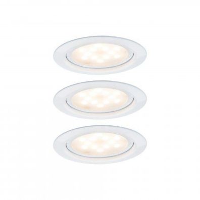 Paulmann No. 93554 Möbeleinbauleuchten-Set Micro Line LED Weiß, 3er Set