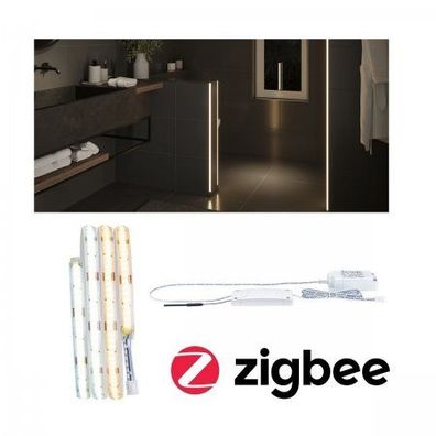 Paulmann 78426 LumiTiles LED Stripe Smart Home Zigbee COB Slim 1m Tunable White IP44