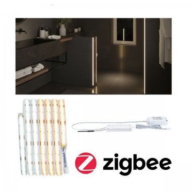 Paulmann 78427 LumiTiles LED Stripe Smart Home Zigbee COB Slim 2m Tunable White IP44