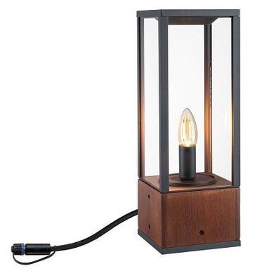 Paulmann 94673 Plug&Shine Pollerleuchte Venea IP44 1900K 400mm Holz