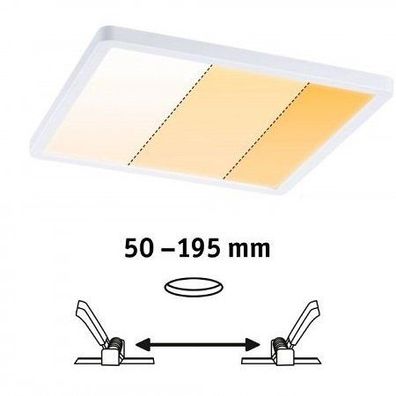 Paulmann No. 92994 LED Einbaupanel Areo VariFit IP44 eckig Weiß matt WarmDim-Stepscha