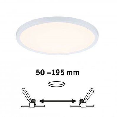 Paulmann No. 93050 LED Einbaupanel Areo VariFit Weiß IP44 3-Stufen-dimmbar 230mm