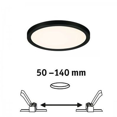 Paulmann 79964 LED Einbaupanel Areo VariFit IP44 rund 175mm Schwarz 3000K 3-Step Dim