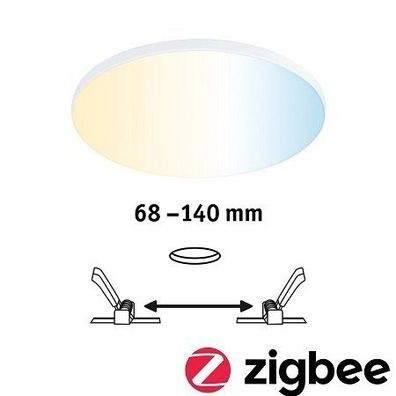 Paulmann 79956 LED Einbaupanel Smart Home Zigbee Veluna Edge IP44 160mm Tunable Whit