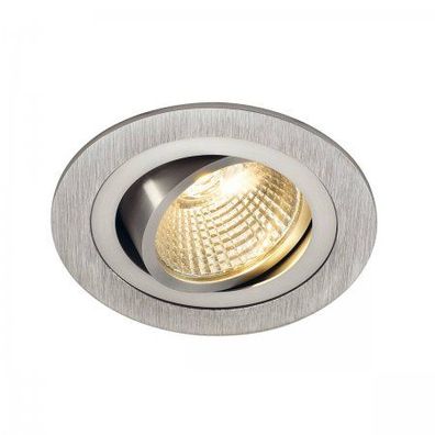 SLV No. 113876 NEW TRIA 77 LED Einbauleuchte rund 2700K 645lm 38° alu gebürstet