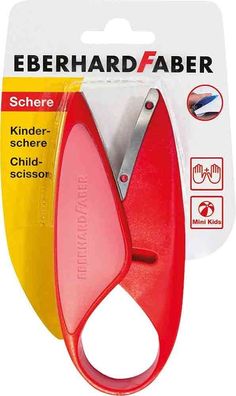 Eberhard Faber 579920 - Mini Kids Kinder-Schere in Rot, für Linkshänder und Rechts...