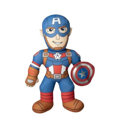 Captain America Marvel Avengers Kuscheltier - 38 cm Plüschtier mit Sound Stoffti