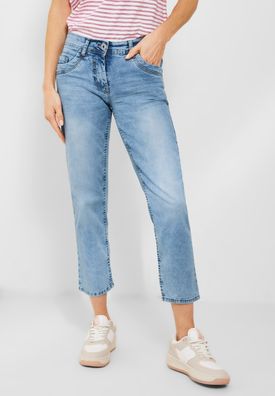 Cecil 7/8 Loose Fit Jeans in Mid Blue Washed