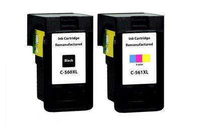 Druckerpatronen kompatibel zu Canon PG-560XL Black + CL-561XL Color - XXL Füllmenge