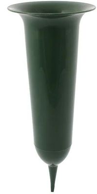 Centi Kunststoff Grabvase grün Höhe 35 x d 13,5 cm