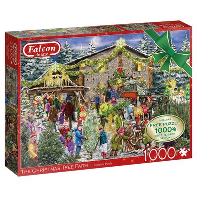 Falcon 11394 Daniela Pirola Die Weihnachtsbaumfarm 2x1000 Teile Puzzle