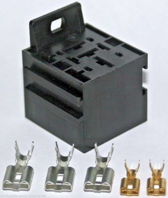 Wohnmobil / KFZ / HIFI: Relaissockel, für Wechselrelais (60/70 Ampere), 3 x 9,5