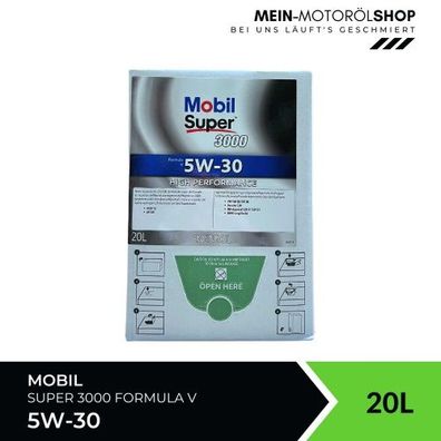 Mobil Super 3000 Formula V 5W-30 20 Liter BAG-IN Box