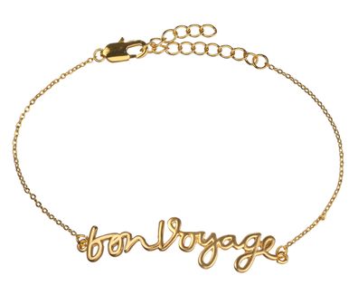 Halskette Botschaftsband "Bon Voyage" gold - Räder Design