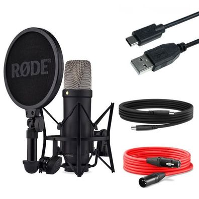 Rode NT1 5th Generation Mikrofon Schwarz + USB-Kabel