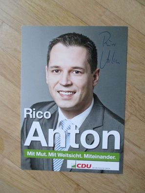 Sachsen MdL CDU Politiker Rico Anton - handsigniertes Autogramm!!!