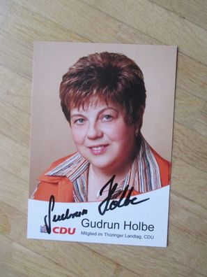 Thüringen MdL CDU Gudrun Holbe - handsigniertes Autogramm!!!