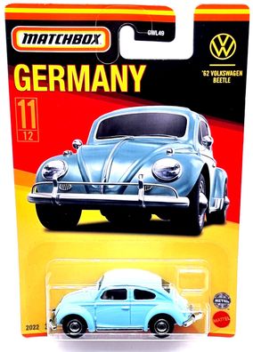 Mattel Matchbox Germany Deutschland Serie Car/ Auto `62 Volkswagen Beetle 11/12