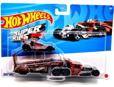 Hot Wheels LKW mit Auto Super Rigs Truck Pack HDT05 Rat Rig
