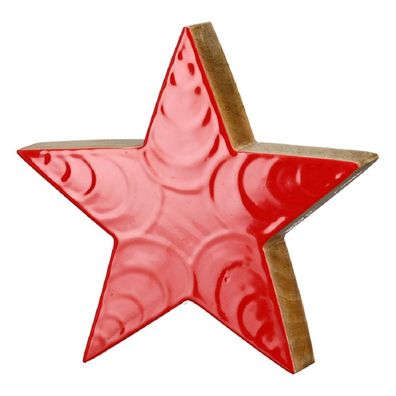 Stern "Aria", Mangoholz, emaliert, von Gilde, Höhe 15/20cm (verschiedene Größen)